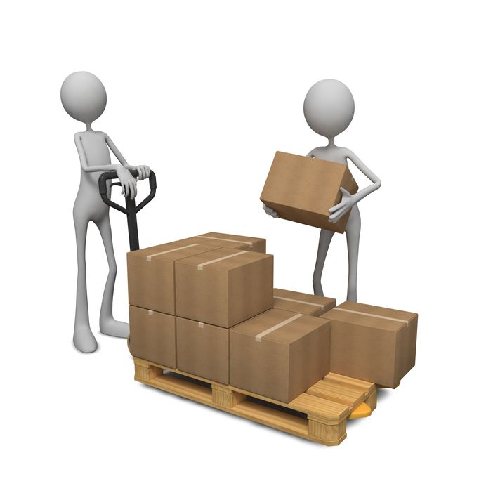 Picking products onto pallets - assembling orders